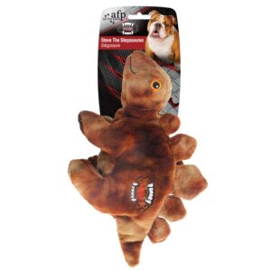 AFP My T-Rex Steve The Stegosaure plush dinosaur dog toy for interactive play.