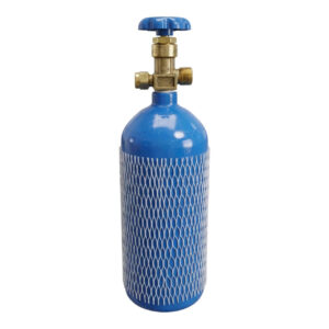CO2 Bottle Blue with regulator, standard blue color, full CO2 bottle for any regulator.