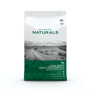 Diamond Naturals Large Breed Adult Dog Formula Rich in Chicken and Rice Dry Dog Food, 30 lb bag.