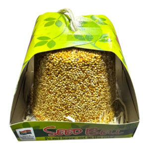 Elaine's Birding Seed Bell made from natural ingredients, perfect for attracting wild birds without perches.
