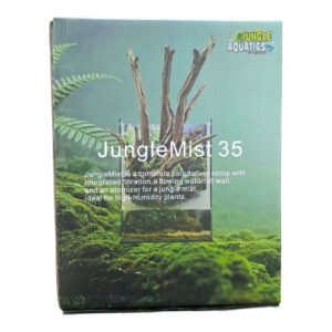 Jungle Mist Paludarium box featuring integrated filtration and waterfall for high humidity plants