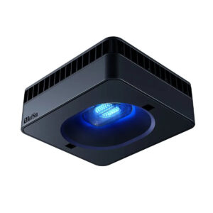 Red Sea MAX aquarium light with blue LED for optimal lighting and coral growth in reef tanks.