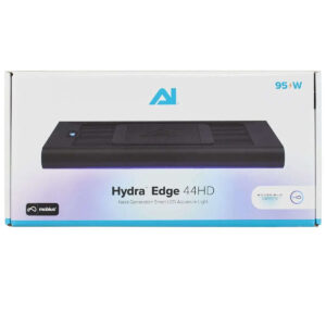 AI Hydra Edge 44HD LED Reef Light box with Mobius app connectivity, ideal for vibrant coral growth and precise positioning.