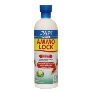 API Pond Ammo-Lock ammonia detoxifier for ponds, detoxifies ammonia and removes chlorine.