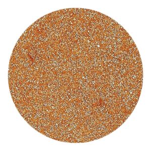 Bright orange aquarium substrate granules with a shiny finish, perfect for enhancing aquatic environments.