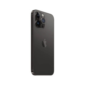 Apple iPhone 14 Pro Max Space Black 256GB in pristine condition, showcasing its sleek design and camera features.