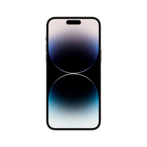Apple iPhone 14 Pro Max in Space Black with a sleek display and minimal bezels, showcasing pristine condition.