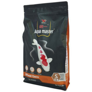 Aqua Master Koi Food Wheat Germ package designed for superior digestion and Shiroji whitening in koi fish.