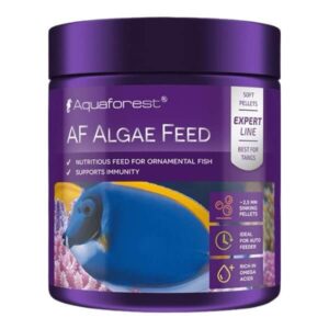 Aquaforest AF Algae Feed jar, nutritious feed for ornamental fish, rich in omega acids, ideal for auto feeder.