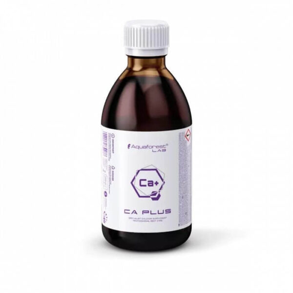 Aquaforest AF Lab Ca Plus bottle for raising calcium levels in marine aquariums, essential for coral growth.