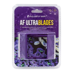 Aquaforest Ultra Blades packaging for stainless steel scraper blades, designed for AF AquaScrape L & XL aquarium cleaners.