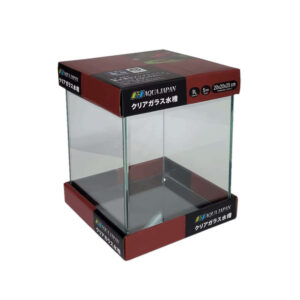 AquaJapan Starfire Aquarium Only displayed in Ultra Clear Low Iron Glass design, 9L size 20x20x25cm.