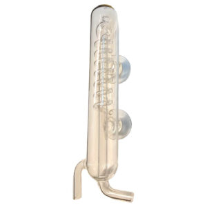 Aquapro CO2 Spiral Bubble Counter, clear design for monitoring CO2 levels in aquariums and supporting aquatic life.