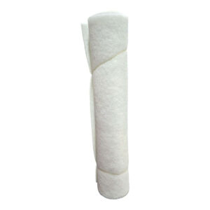 Aquarium filter mat rolled up, measuring 2m x 1m, ideal for efficient water filtration in fish tanks.