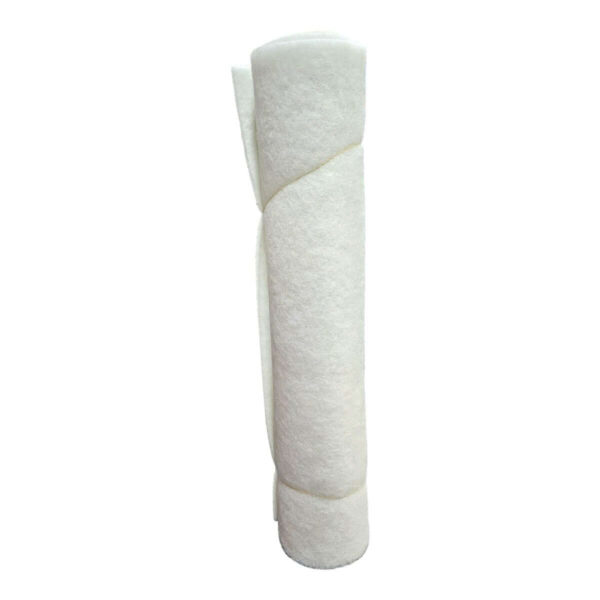 Aquarium filter mat rolled up, measuring 2m x 1m, ideal for efficient water filtration in fish tanks.