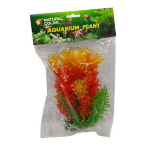 Aquarium Plastic Plant 012171, colorful artificial aquatic plant for fish tanks, 17cm, healthy non-toxic decoration.