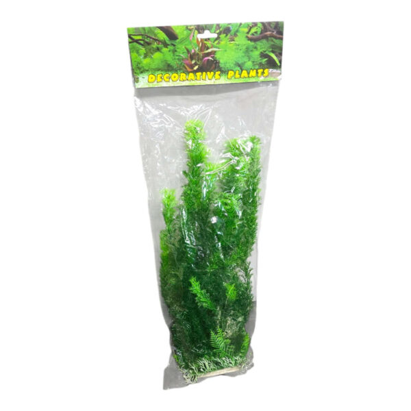 Aquarium Plastic Plant 017522 in packaging, adding greenery to fish tanks for a non-toxic aquatic habitat.