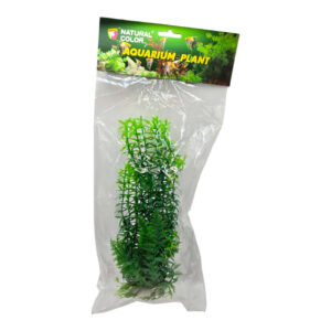 Aquarium Plastic Plant model 024252 in packaging, 25cm decorative aquatic plant for fish tanks.