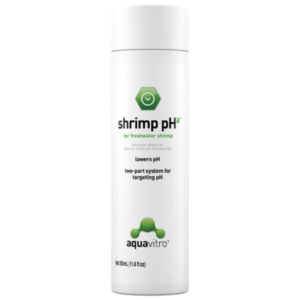 Aquavitro Shrimp pHa bottle for lowering pH in freshwater shrimp aquariums, part of a two-part system.