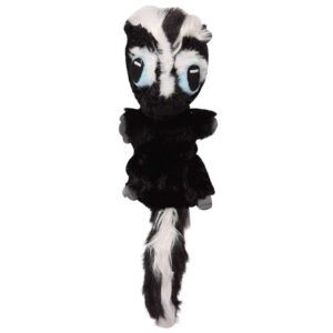 Big Eyes Skunk Plush Toy for dogs, 29 cm small size, designed for long-lasting playful fun and cuddles.
