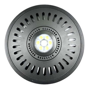 LED light designed for indoor terrariums, featuring a black rim and heat dissipation vents for optimal plant growth.