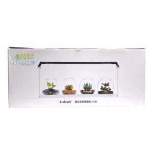 Bioloark Bubble Cup Set with Lighting and Stand LH-02 packaging showcasing four bubble cups with plants.