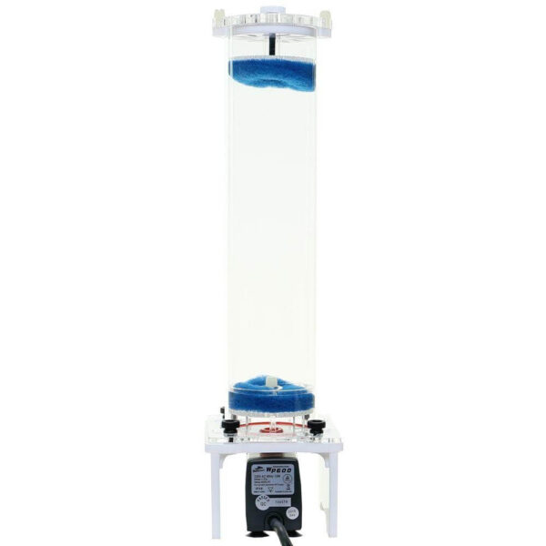 Bubble Magus Mini Reactor, compact media reactor for marine and freshwater aquariums, featuring dual foam filters and efficient design.