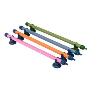 Colorful Bubble Wall Air Stones in pink, orange, blue, green, and gray, designed for aquariums to enhance fish environments.
