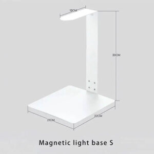 Chihiros Magnetic Light Base S dimensions showing a sleek white design, perfect for enhancing lighting setups.