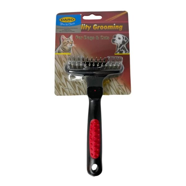 Compact FloatRake for small dogs and cats, effective grooming tool for shedding management.