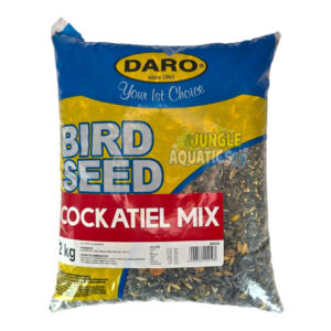 Daro Cockatiel Mix Seed bag, 2 kg, formulated to meet cockatiel nutritional needs with essential vitamins and minerals.