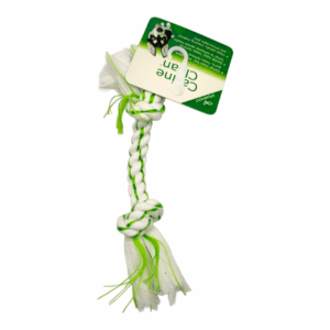 Dental rope bone toy for dogs, designed to Freshen breath and remove tartar while satisfying chewing instincts.