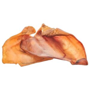 Dog treat pig ear, air-dried natural meat, single ingredient, no grains or fillers, 100% protein, 1 piece.
