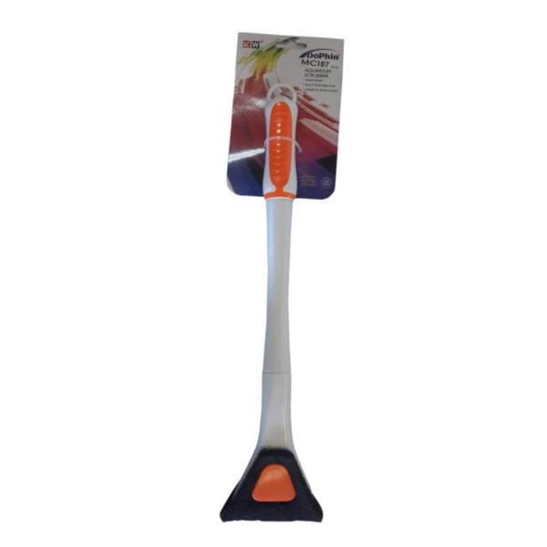 Dophin MC-107 aquarium scraper with removable pad, ideal for cleaning algae and dirt without scratching tanks.