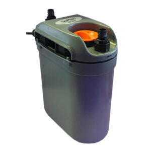 Dophin CF300 external canister filter designed for freshwater and saltwater aquariums, featuring self-priming and quick disconnect system.