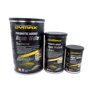 Dymax Algae Wafers Supreme - premium sinking wafers for plecos and bottom feeders, featuring prebiotic added nutrition.