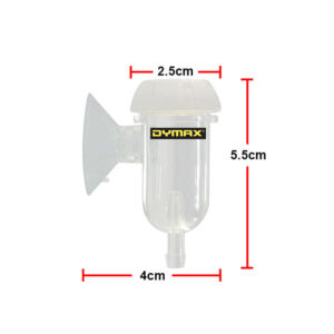 Dymax CO2 Atomizer CA-112 acrylic design for planted aquariums, dimensions 5.5cm x 4cm x 2.5cm, ideal for optimal plant growth.