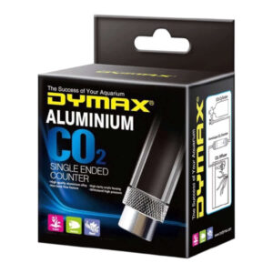 Dymax CO2 Bubble Counter Single End packaging, high quality aluminum, non-back flow feature, suitable for aquariums.