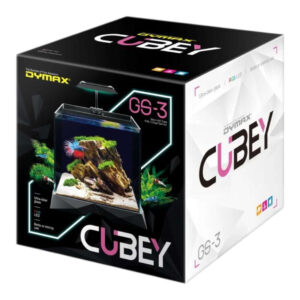 Dymax GS3 Cubey Aquarium Freshwater packaging showing the complete nano tank system for aquarium enthusiasts.