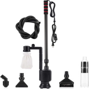 Hygger Fish Tank Gravel Cleaner with accessories for easy aquarium maintenance and water changes.