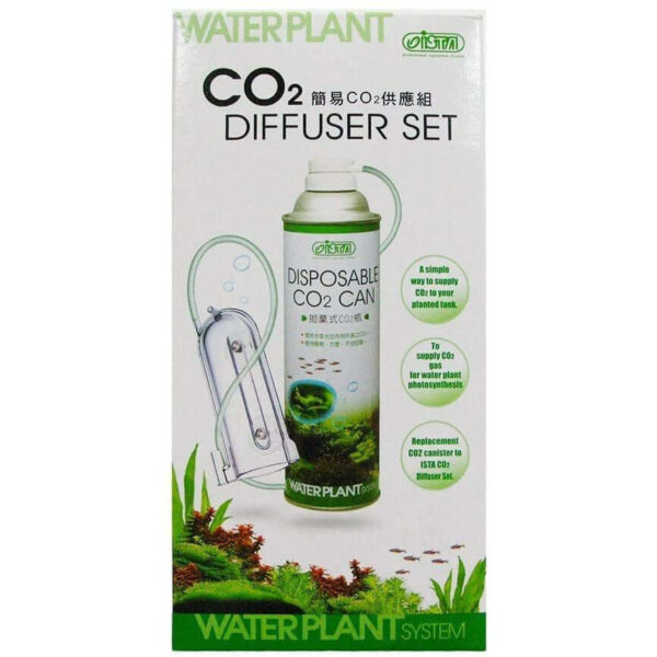 Ista CO2 Canister Diffuser Set for aquariums, designed for easy use and low-light tank setups.