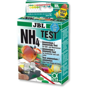 JBL Ammonium Test Kit NH4 for freshwater and marine aquariums, reliable water quality monitoring, laboratory comparator system.