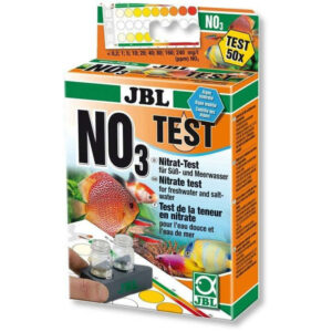 JBL Nitrate Test Kit NO3 for freshwater and marine aquariums, includes vials and reagents for accurate nitrate measurement.