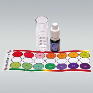 JBL pH Test Kit includes vial, reagent bottle, and color chart for measuring pH levels in aquariums and ponds.