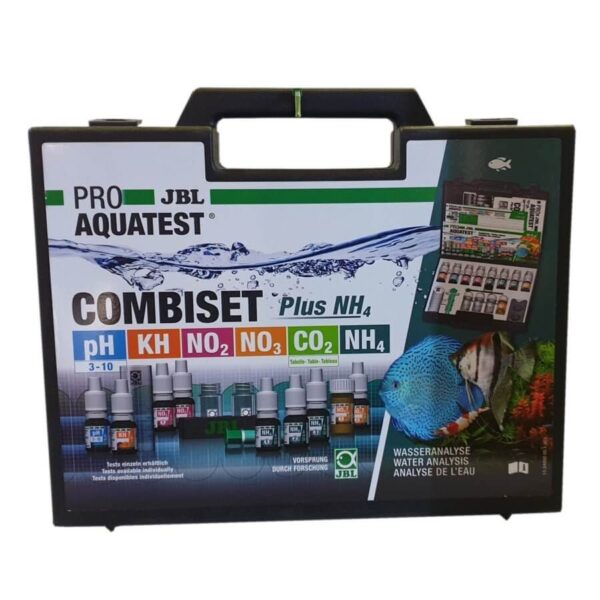 JBL Test Combi Set Plus NH4 Kit for freshwater aquarium water quality testing and monitoring essentials.