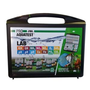 JBL Testlab Test Kit case for accurate freshwater analysis, featuring 13 tests for monitoring aquarium water quality.