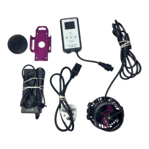Jebao MOW22 Wavemaker secondhand in excellent condition with controller, power supply, and mounting accessories included.