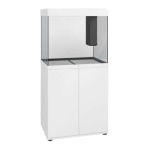 Juwel Lido aquarium with cabinet, featuring modern design and glass enclosure for fresh or saltwater environments.