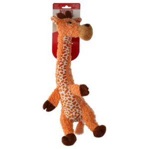 Kong Shakers Luvs Giraffe plush toy with soft body and squeaker for engaging dog playtime.