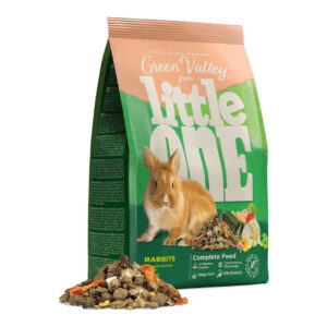 Little One Green Valley Rabbit Food 750g, high-fiber diet for rabbits with natural ingredients and Alpine plants.